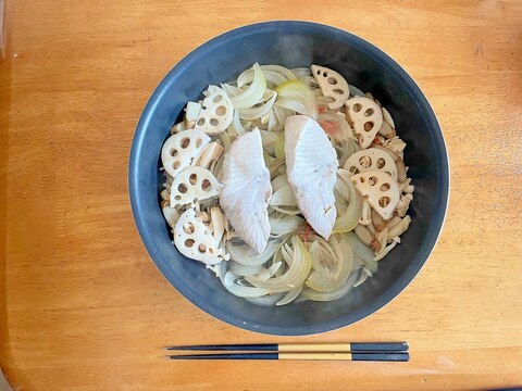 白身魚でパパッと！サメのポン酢蒸し